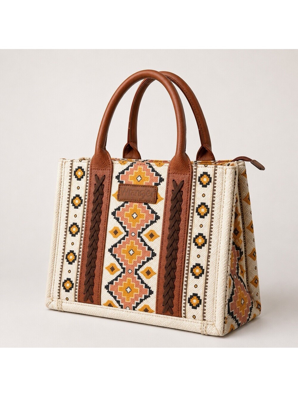Wrangler Southwestern Aztec Print Boho Crossbody Purse Satchel Handbag New